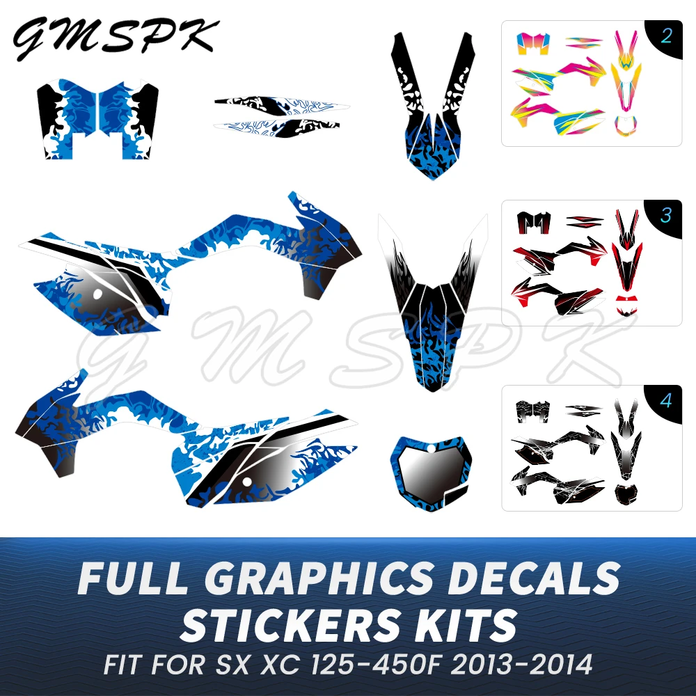 

Full Set Motorcycle Graphic Decals Sticker Kits Fit for KTM SX SXF XC 125-450F 125 250 350 450 2013 2014