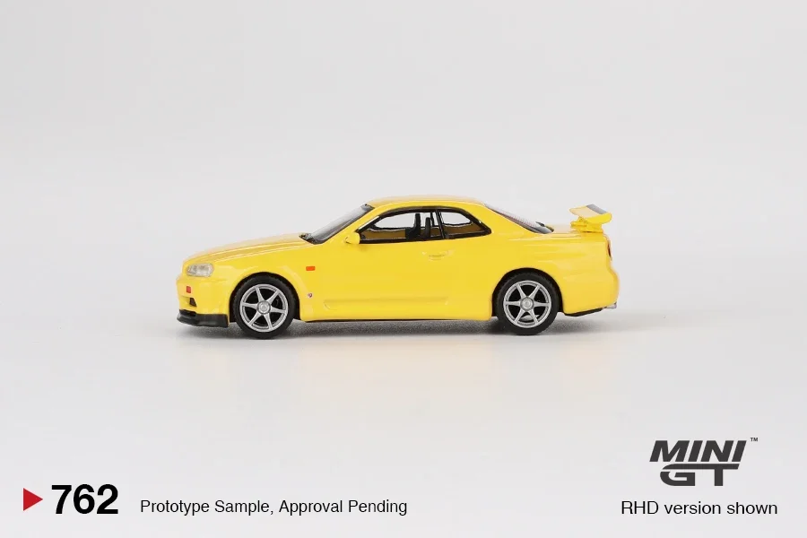 MINIGT 1:64 Skyline (R34)  V-Spec  Lightning Yellow  Model Car