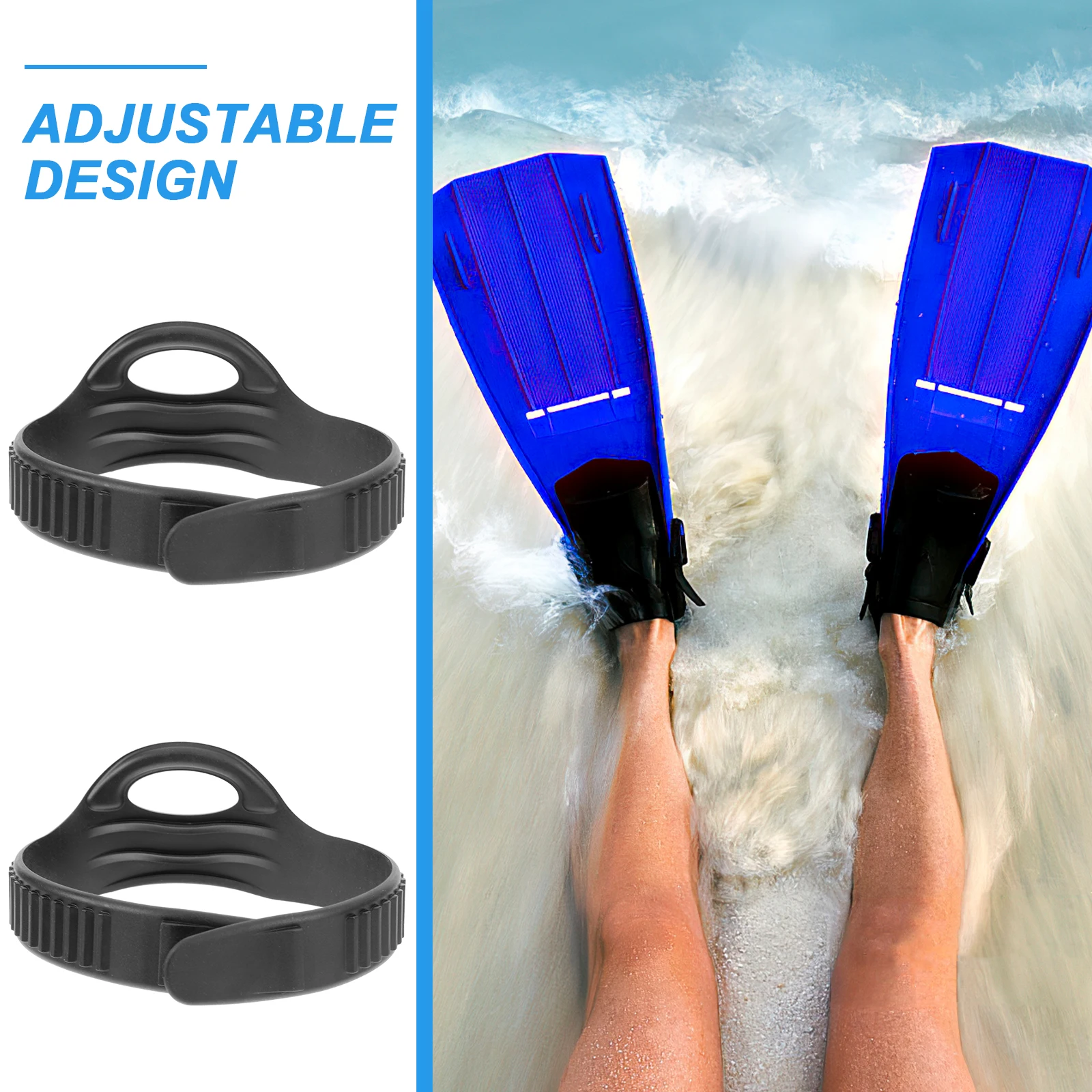 

Diving Fins Straps Non Skid Adjustable Open Heel Replacement Rubber Belts M Size Scuba Spring Strap For Snorkeling