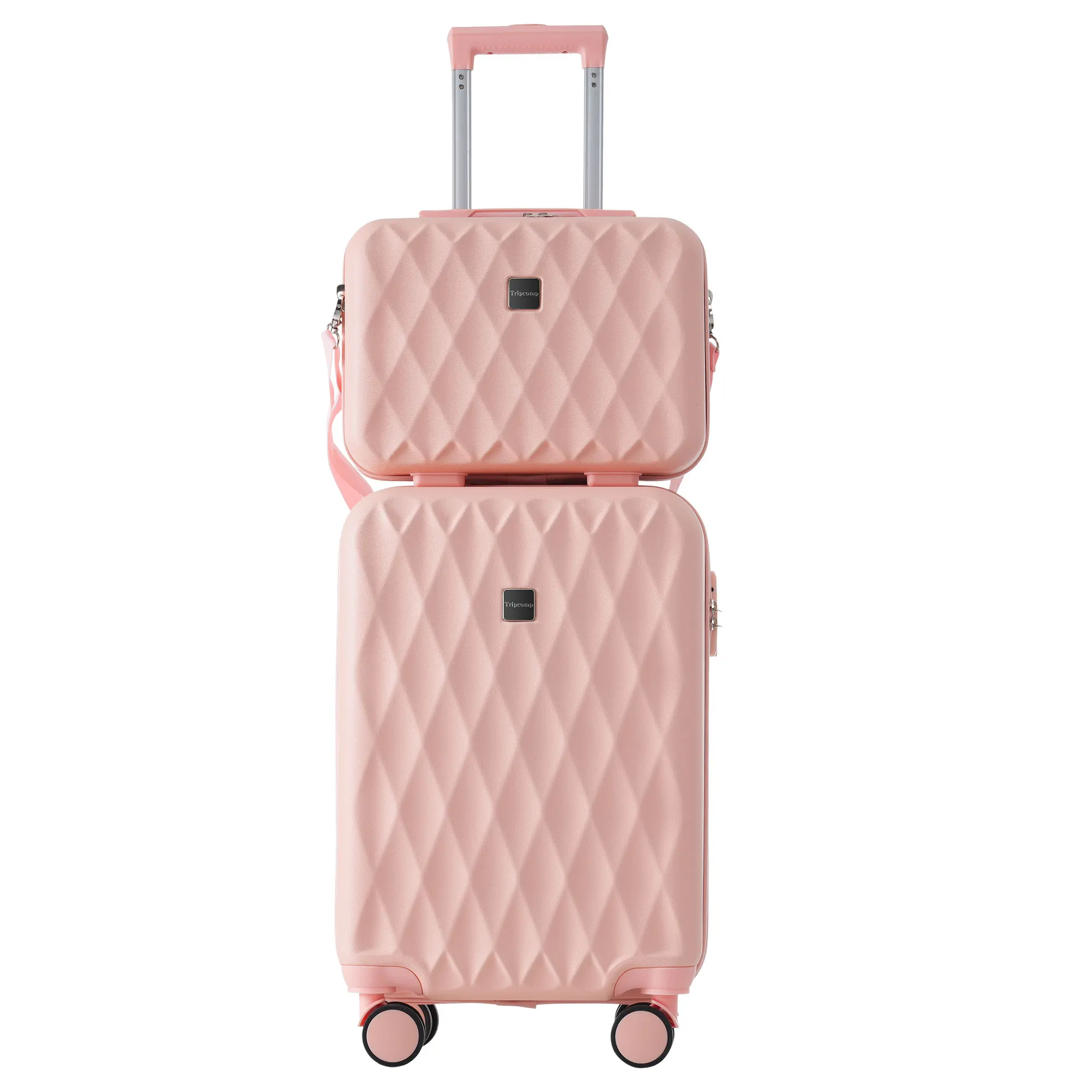 Suitcase set, luggage with cosmetic bag, hard shell suitcase, suitcase, hand luggage 4 rolls, S36 * 15.5*28, M 36*23*56,