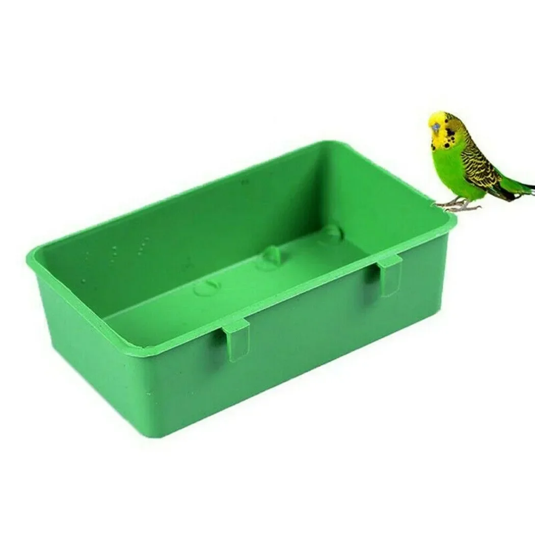 Bird Water Bath อ่าง Bird ชามอาหารพลาสติกอัตโนมัติสัตว์เลี้ยงชามนกแก้ว Parakeet Birdbath กรงแขวน Bird ของเล่น
