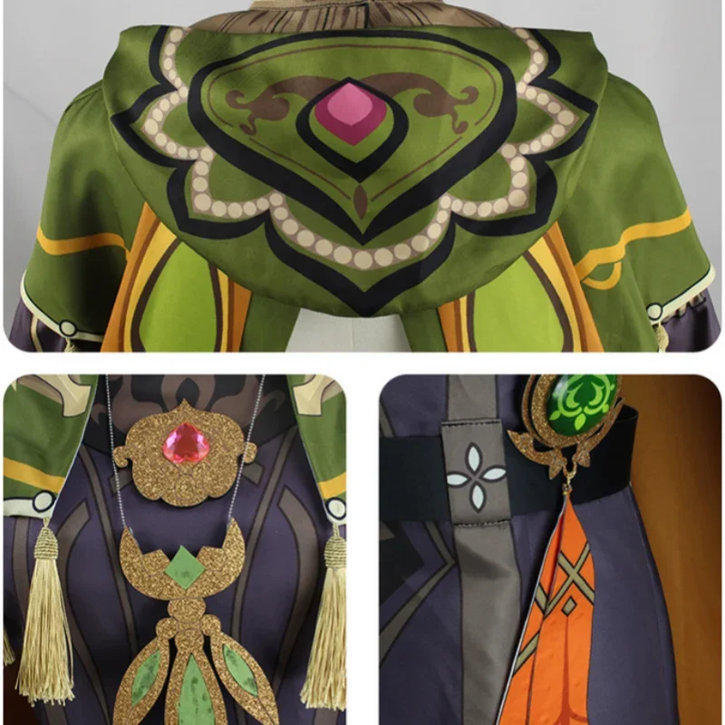 Game Genshin Impact Collei Sumeru Dendro Avidya Cosplay Kostum Intern Forest Guardian Anime Collei Uniform Women's Complete Set