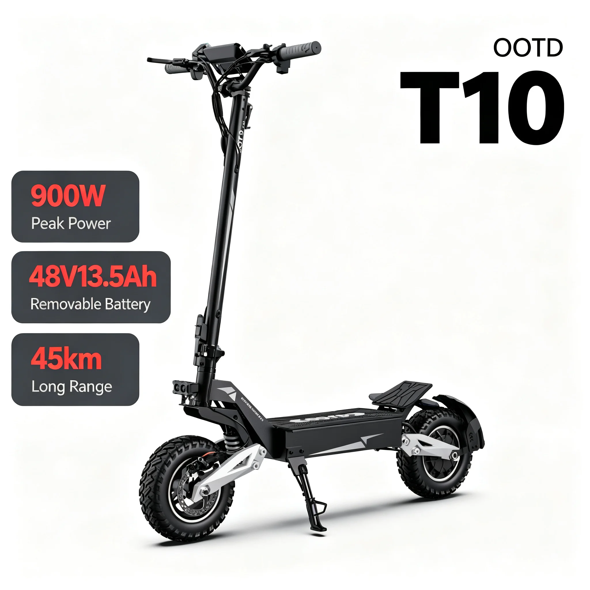 Monopattino Elettrico High Climb OOTD T10 11" 48V 13.5Ah 35 ° 3 modalità di velocità, 50 km/h, pieghevole, fuoristrada