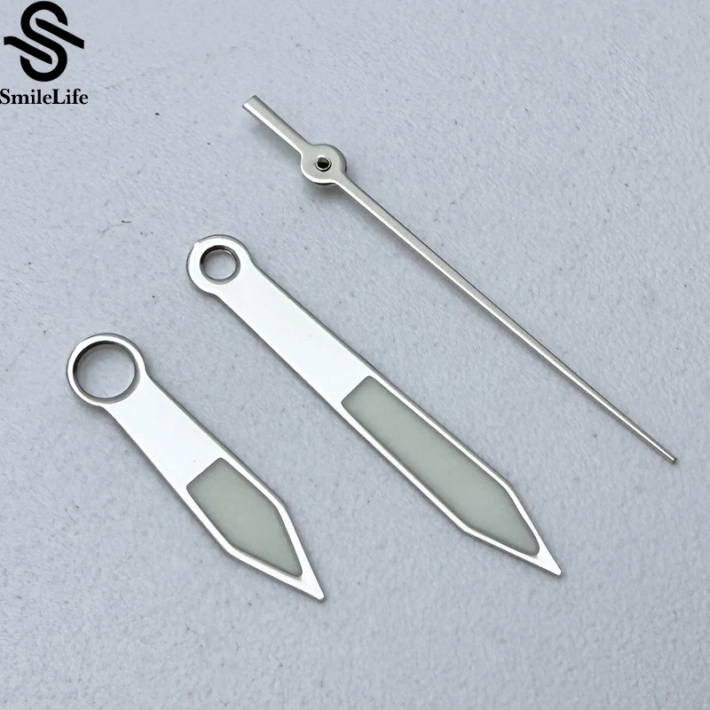 SmileLife Silver NH35 Polished Hands Green Luminous Fit Japan NH35/NH36/4R/7S Automatic Movement Mechanical Watch Accessories