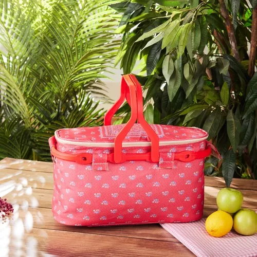 Roe Dân Tộc Hoa Văn Izolasyonlu Giỏ Picnic