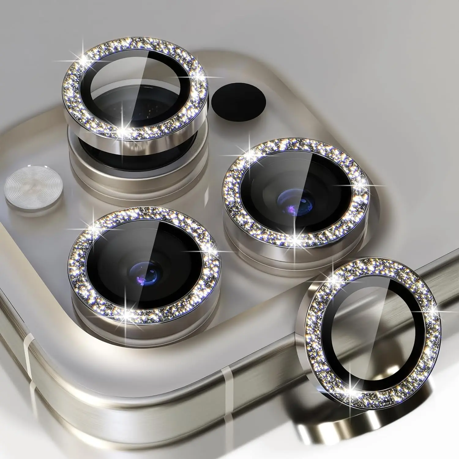 For iPhone 17 Pro Max 17Air 17Pro 14 15 16 ProMax Plus Glitter Diamond Camera Lens Protector Glass Protection Accessories