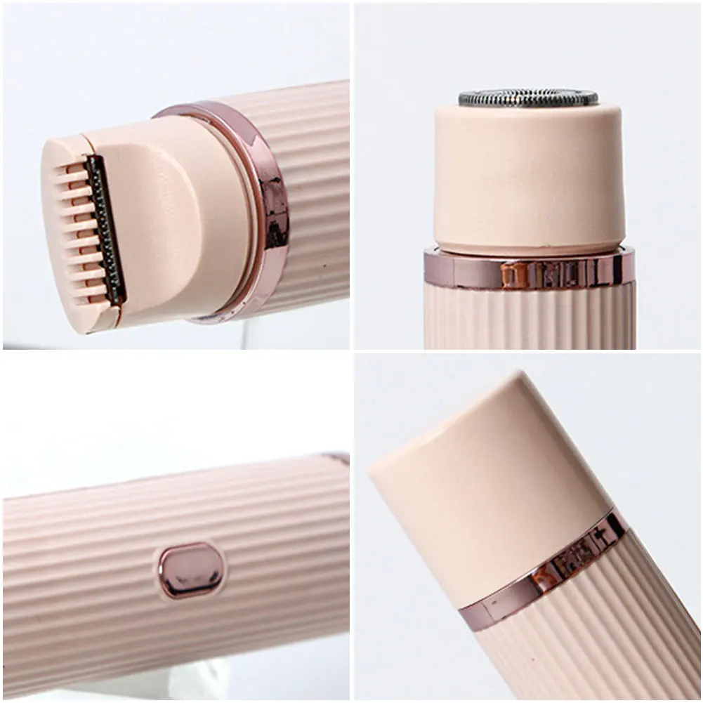 ماكينة حلاقة الجسم للنساء، ماكينة إزالة الشعر المقاومة للماء، ماكينة تشذيب شعر العانة القابلة لإعادة الشحن 2 في 1 لشعر الجسم والساقين العانة