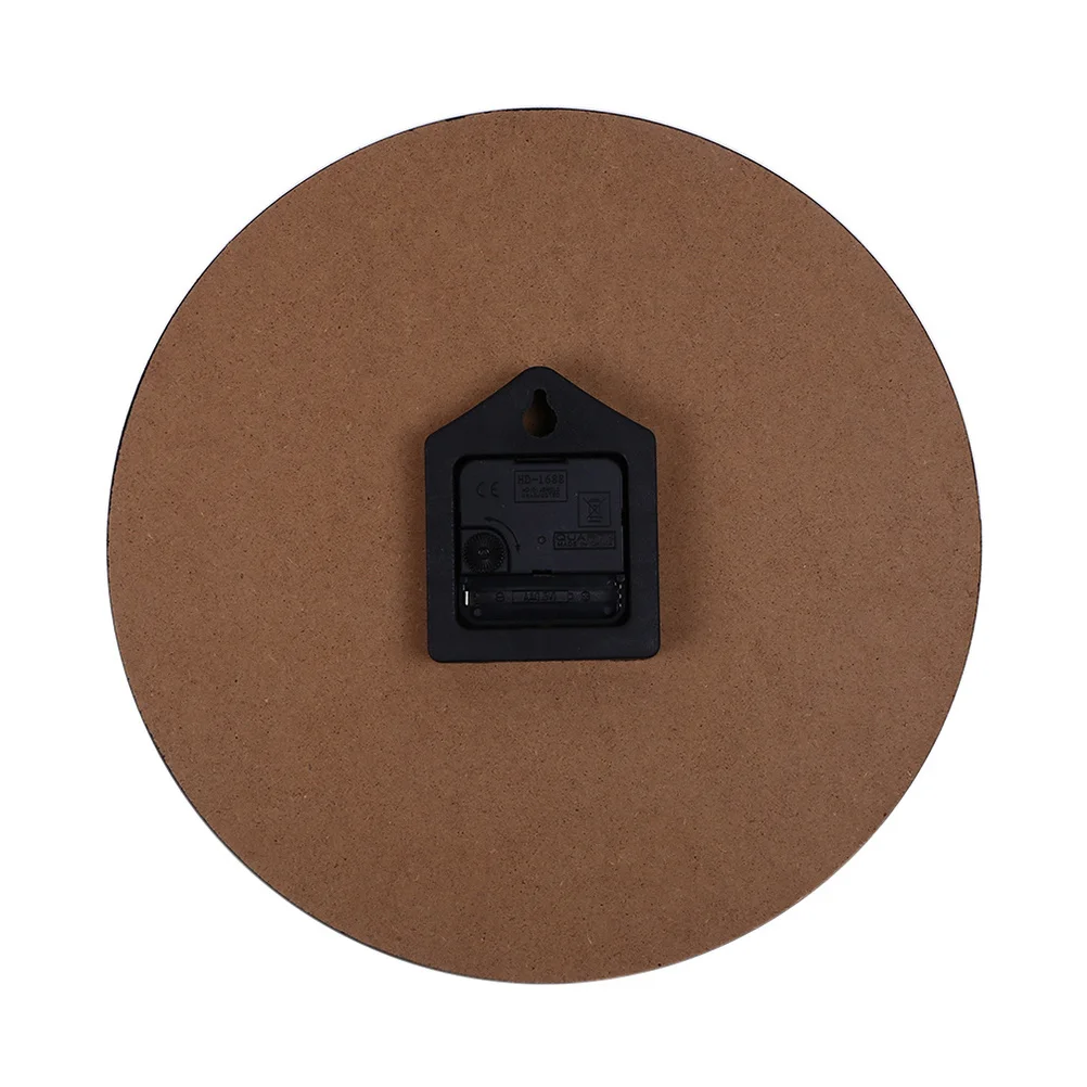 

Wooden Wall Clock Round Modern Silent Decorative Hanging Clock for Kids Room Nursery Living Room Bedroom Office Home Decor No