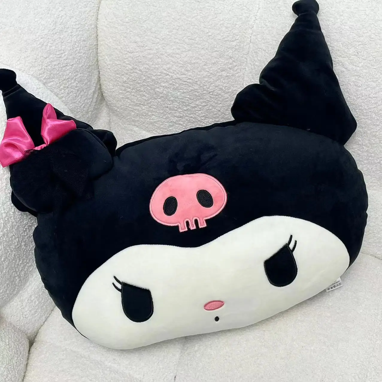 Very Soft Kuromi Baku Plushies Throw Pillow Stuffed Anime Comfortable Kawaii Cushion Blanket Sofa Bed Birthday Gifts