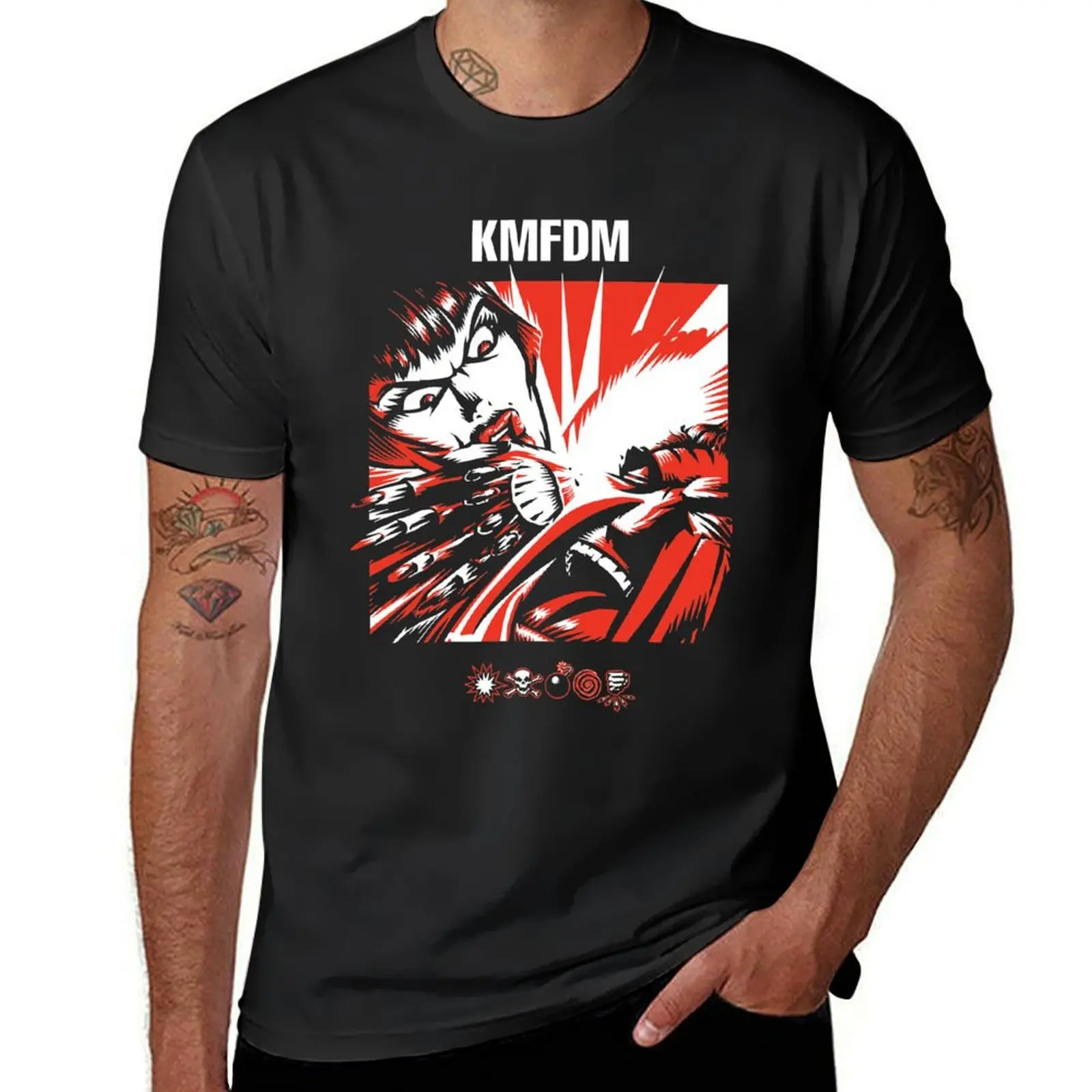 KMFDM Essential T-Shirt quick drying plus size tops blacks designer t shirt men