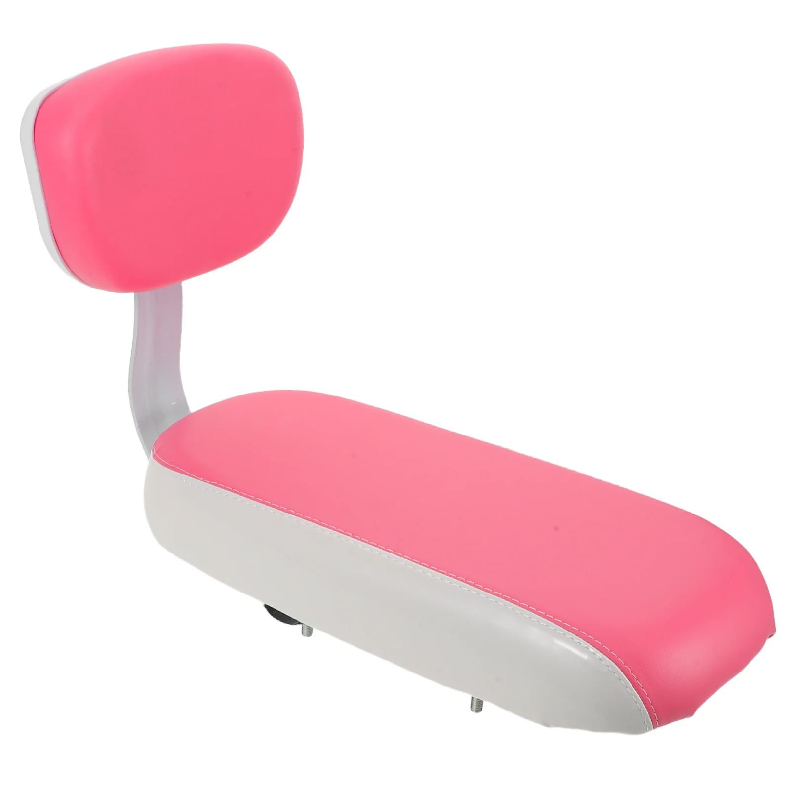 

Bicycle Seat with Backrest - White Pink PU Padded Saddle for Adult Comfortable Bike Riding Long Distance Shock