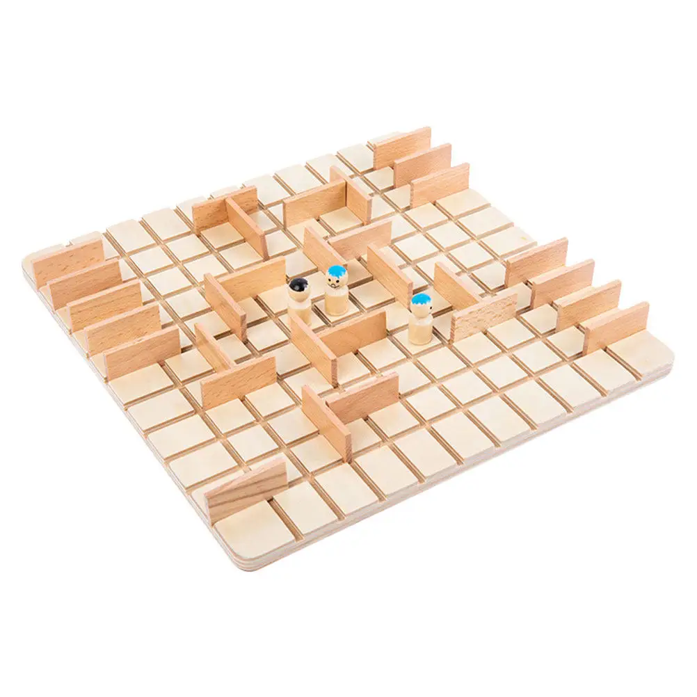 

1Set Wooden Chess Maze Board Game Children Educational Plaything Natural Hard Texture Safe Non Breakable Family Interactive