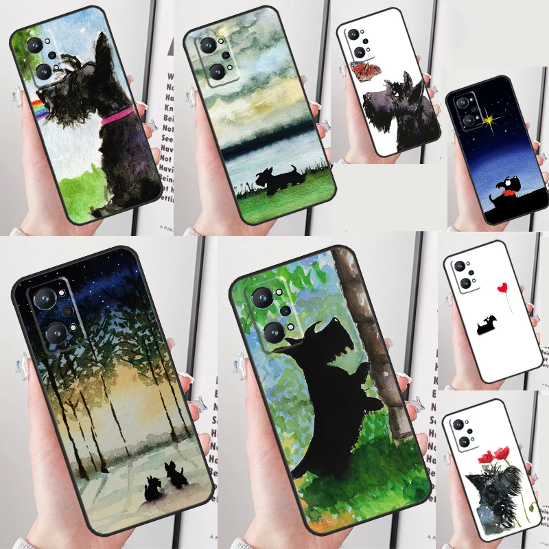 Westie Scottie Scottish Terrier Case For Realme 13 10 11 12 14 Pro Plus C75 C67 C61 C55 C53 C51 C35 C21Y C25S GT 7 Pro 6 6T