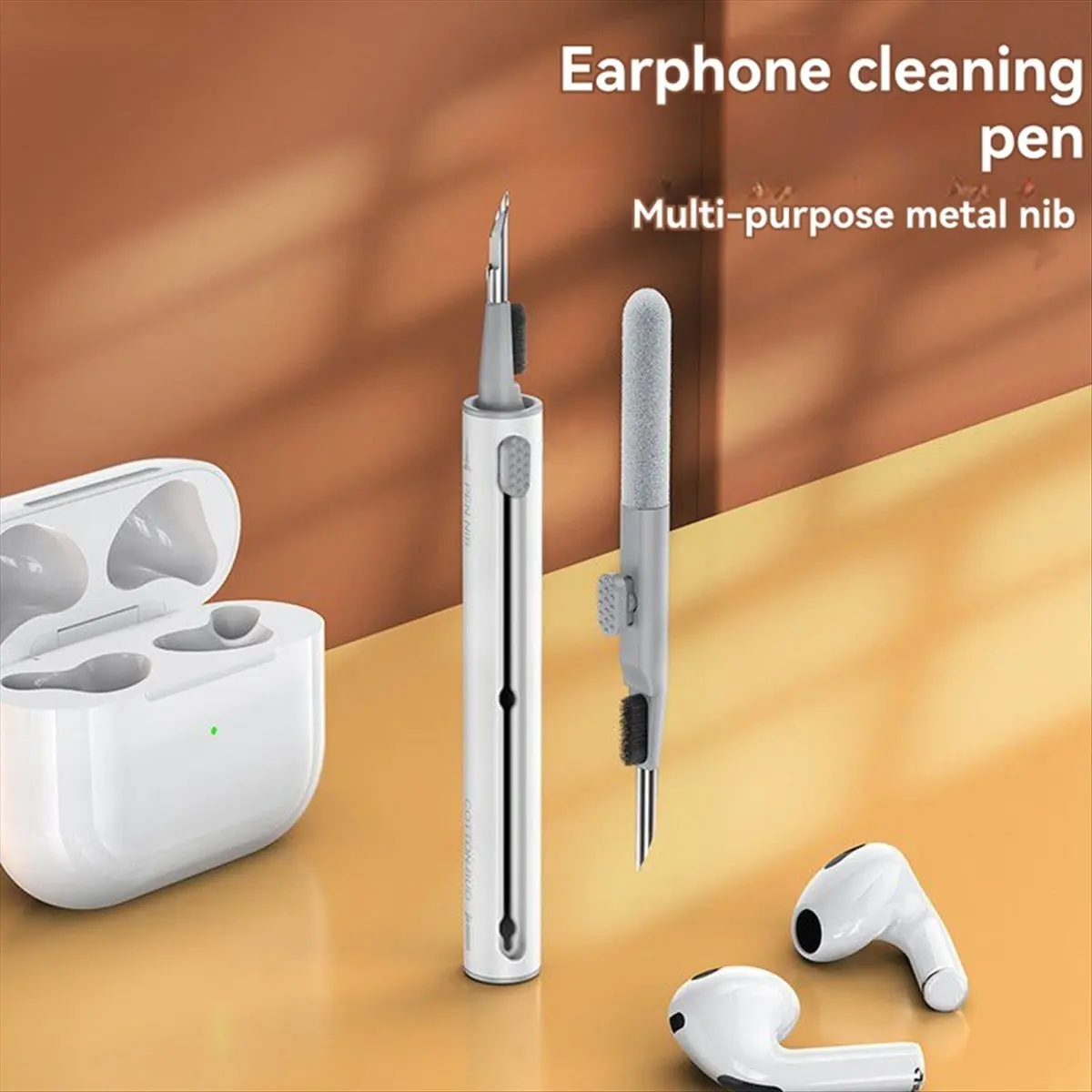 SCLS Cleaner Kit for Pro3 2 1 Bluetooth Earphones Cleaning Tool Earbuds Case Clean Brush Pen for White