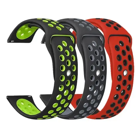 20mm 22mm klockarmband för Samsung Galaxy Watch 3 45mm/42mm/Active-2 Gear S3 Frontier silikonarmband Huawei GT/2/2e armband 46 mm 10 best sales armband Samsung Galaxy Watch 3 45mm - №7