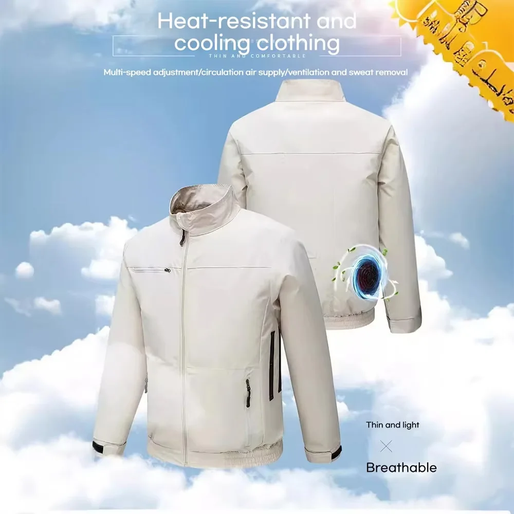 Veste d'été intelligente climatisée pour hommes, vêtements de travail, uniforme de ventilateur, vêtements de prévention des coups de chaleur en plein air, vêtements de Protection du travail