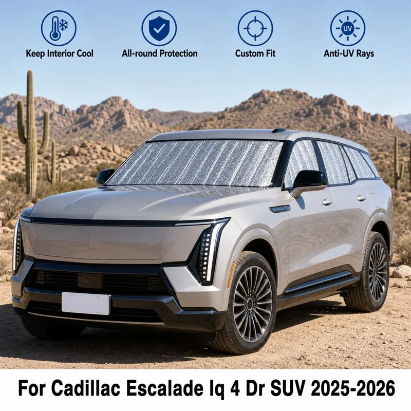 For Cadillac Escalade Iq 4 Dr SUV 2025-2026 Full Set Car Window Sunshades UV Block Privacy Heat Insulated Foldable Car Curtain
