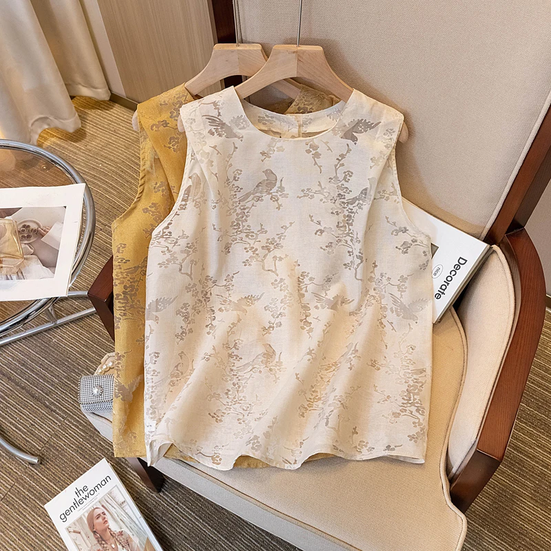 Ele Lace Svel irt dames zomerontwerp uitgehold faionable vest trendy Chinese sle no-knop ronde ne top