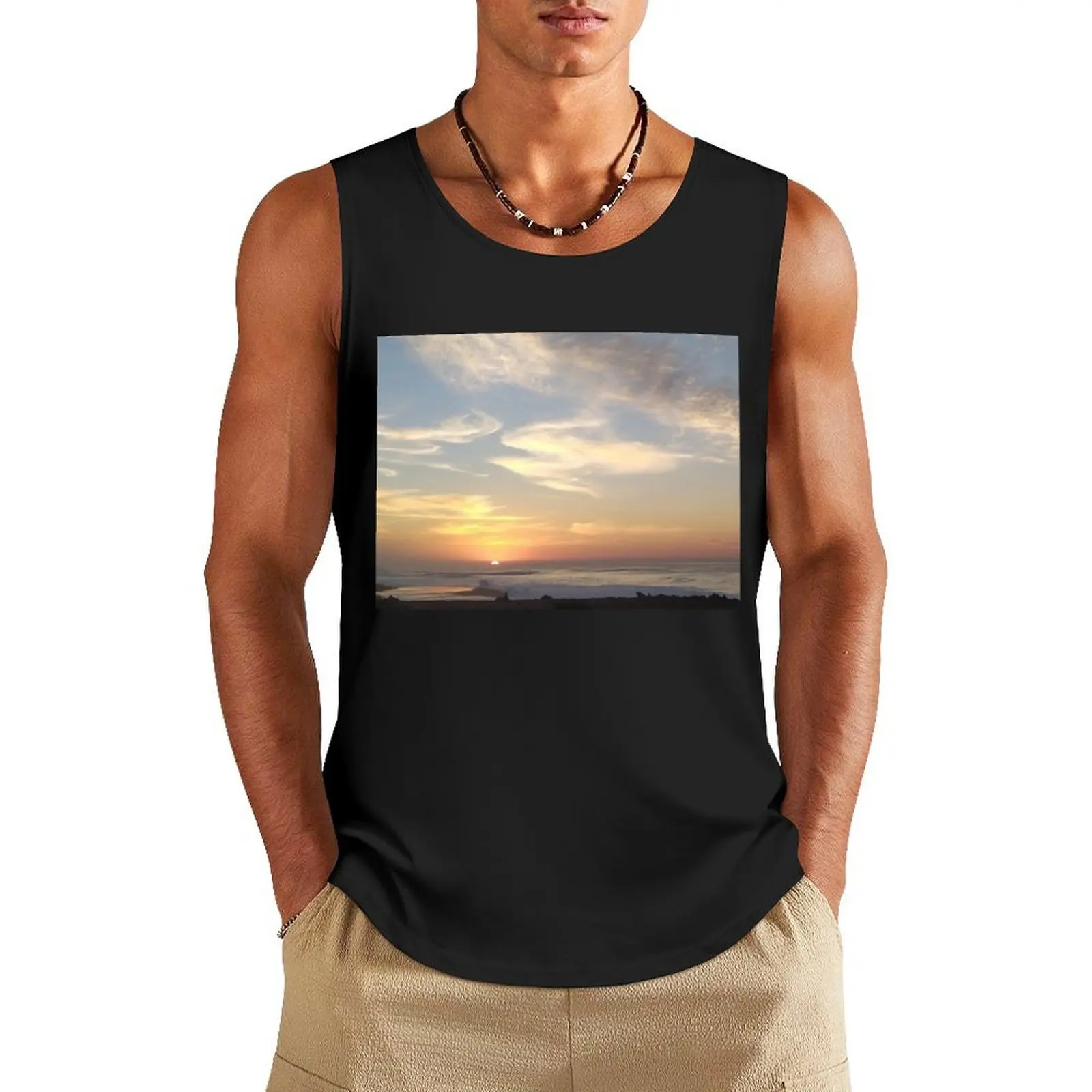

sunset t shirt T-Shirt Tank Top Muscle fit t-shirts man summer clothes for men