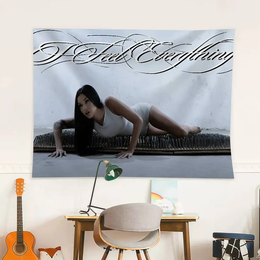 M-Maggie L-Lindemann I Feel Everything Flagge Dekoration Outdoor Picknick Party Home Camping Party Kunst Hängebanner