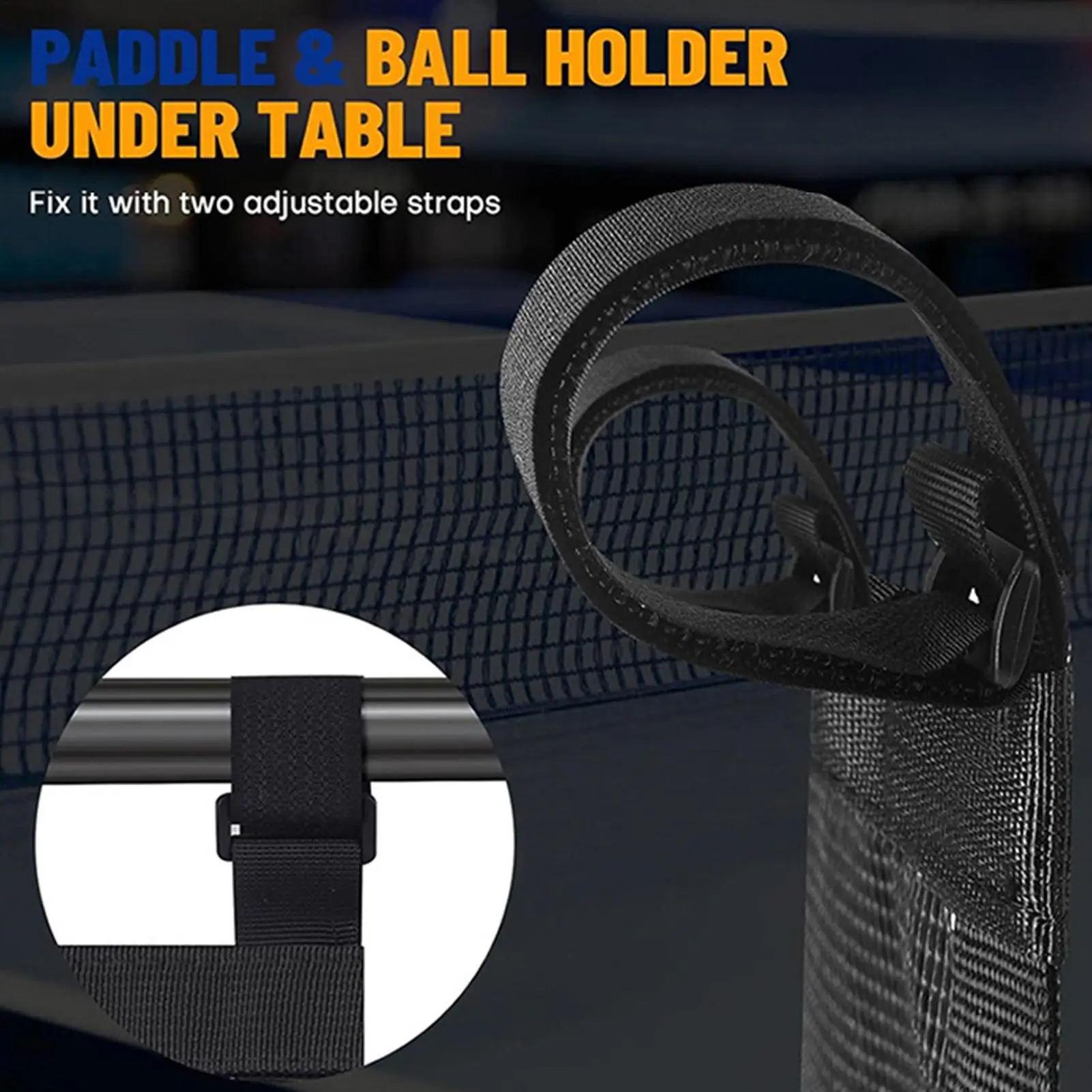 

Under Table Ball Organizer No-Drill Easy Install Under Adhesive Table Tennis Racket Holder For Men Women Boys Girls Youth Teens