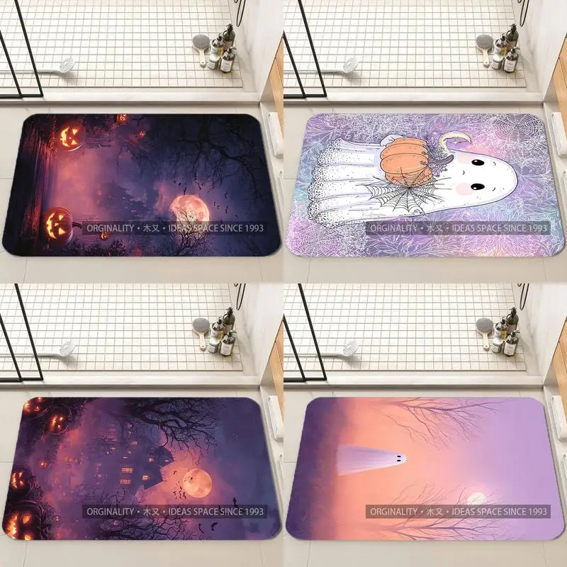 

Halloween Night Pattern Mat Living Room Decoration Home Sofa Non-Slip Carpet Study Bedroom Tatami Children'S Soft Floor Mat