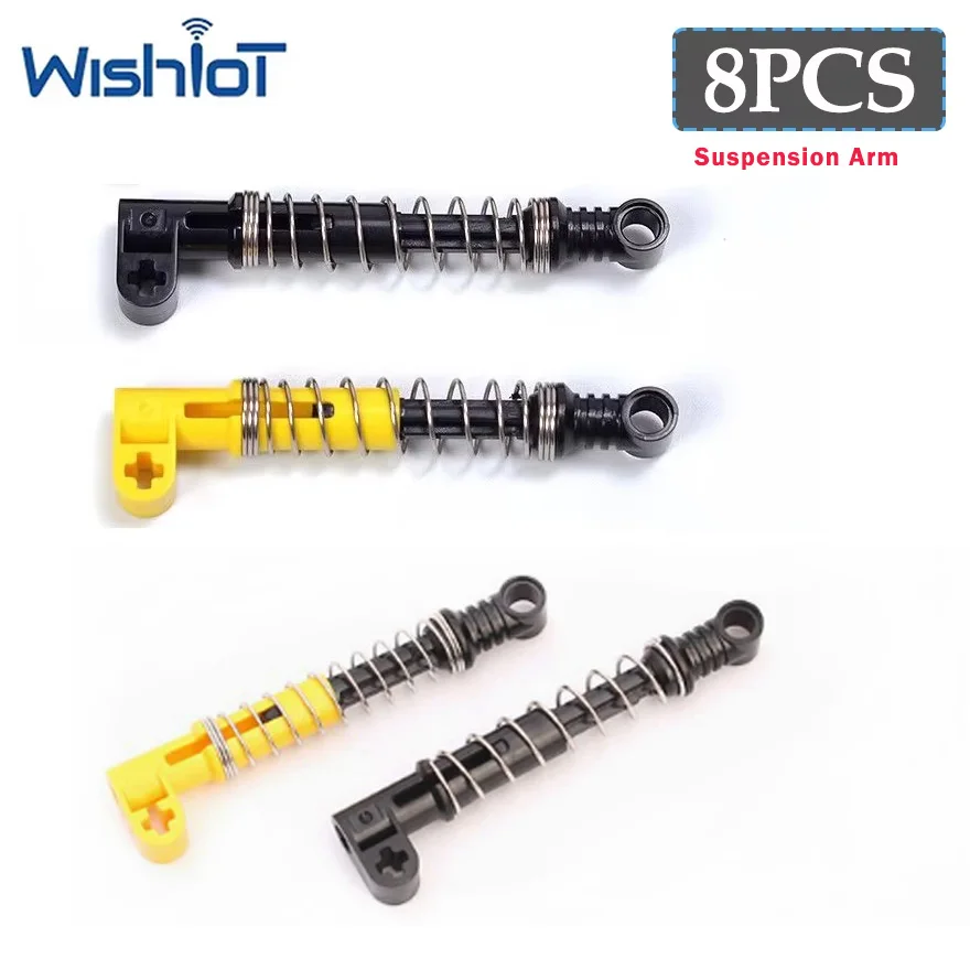 8PCS/Set Soft Spring Shock-absorbing Arm 18404 Technology Building Blocks Parts Assembled Model MOC Bricks Toys Car Accessories