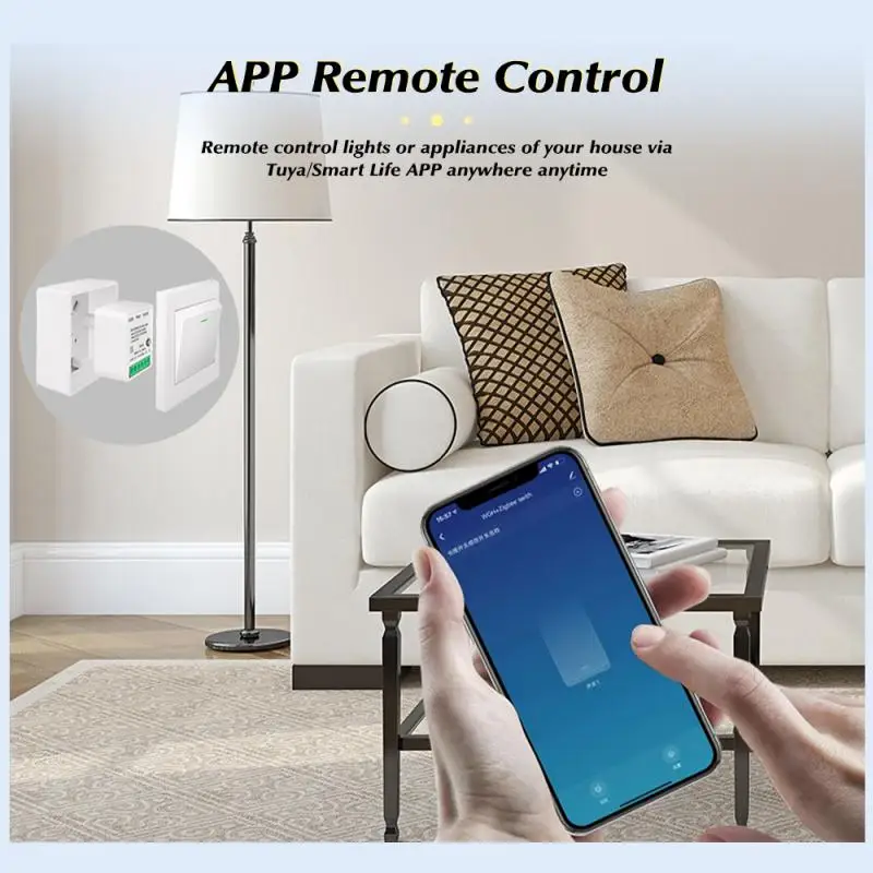 Wifi Smart Light Switch 16A Mini interruttore Timer di controllo a 2 vie Smart Home interruttore fai da te funziona con Tuya Alexa 33 piedi Alice