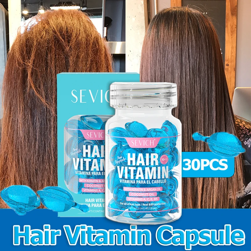 

Капсула для волос Кератиновое сложное масло Эфирное восстановление поврежденной сыворотки Масло Витамины Увлажняющая эссенция для волос Формула Капсулы для волос