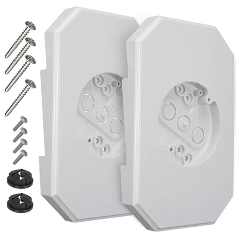 

Siding Mounting Block,8141DBL Built-In Box Outdoor Light Mounting Block,2Sets For 1/2 Inch Lap Double And 4 Inch Siding