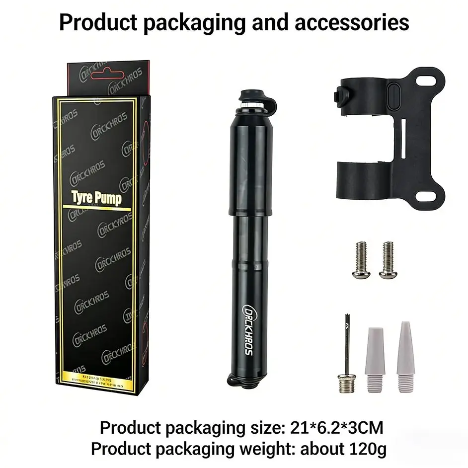 AliExpress DRCK HROS 130PSI Mini Bike Pump Aluminum Alloy Portable Drop-proof Bike Ultraligh Hand Air Pump MTB Mountain Road Cycling Pump