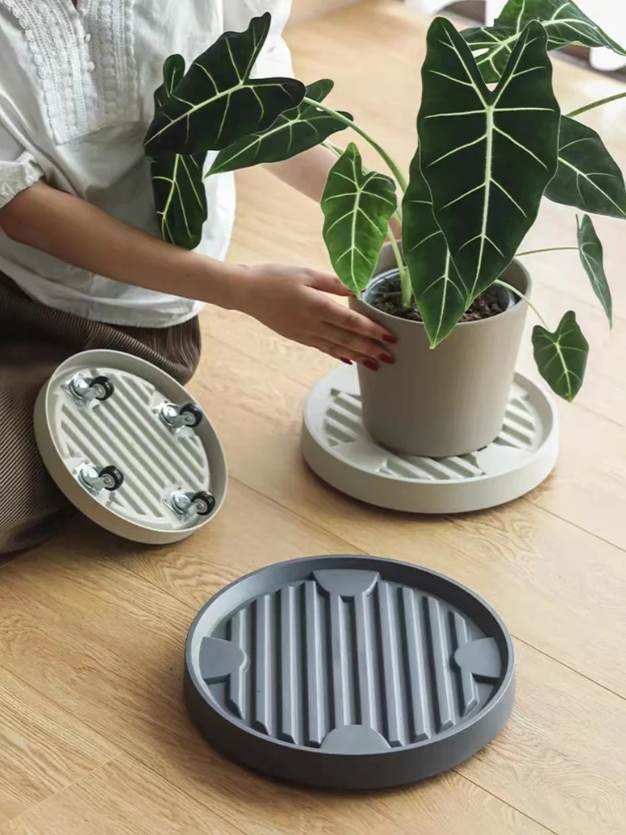 

Thiened Plastic Plant Pot Tray Water ching Di with Hidden Wheels Pneumatic Base Stand Durable Weight Capaci Breathable