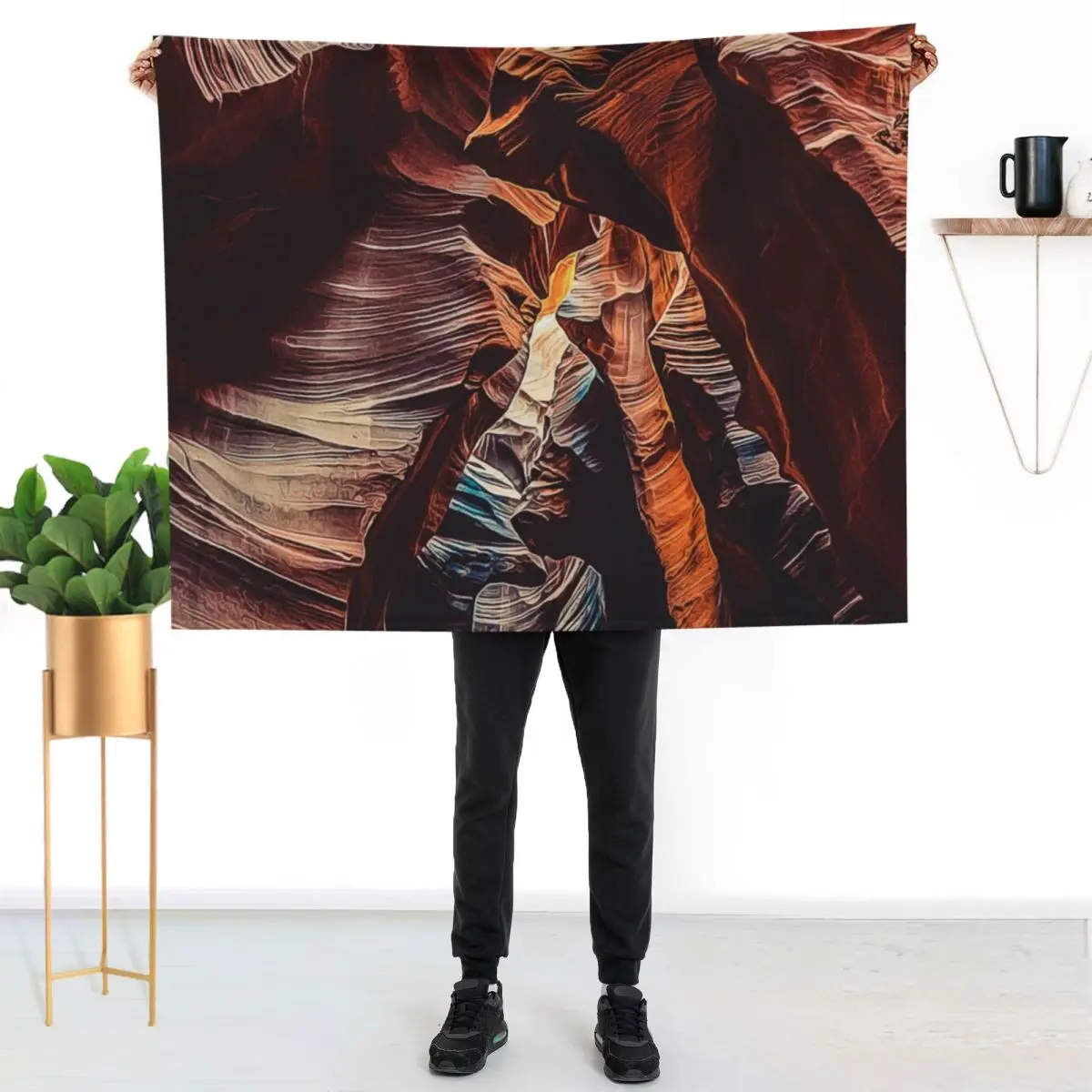 

Navajo Upper Antelope Canyon, Slot Antelope Canyon American Southwest, Inside Of The Upper Antelope Canyon, Upper Throw Blanket