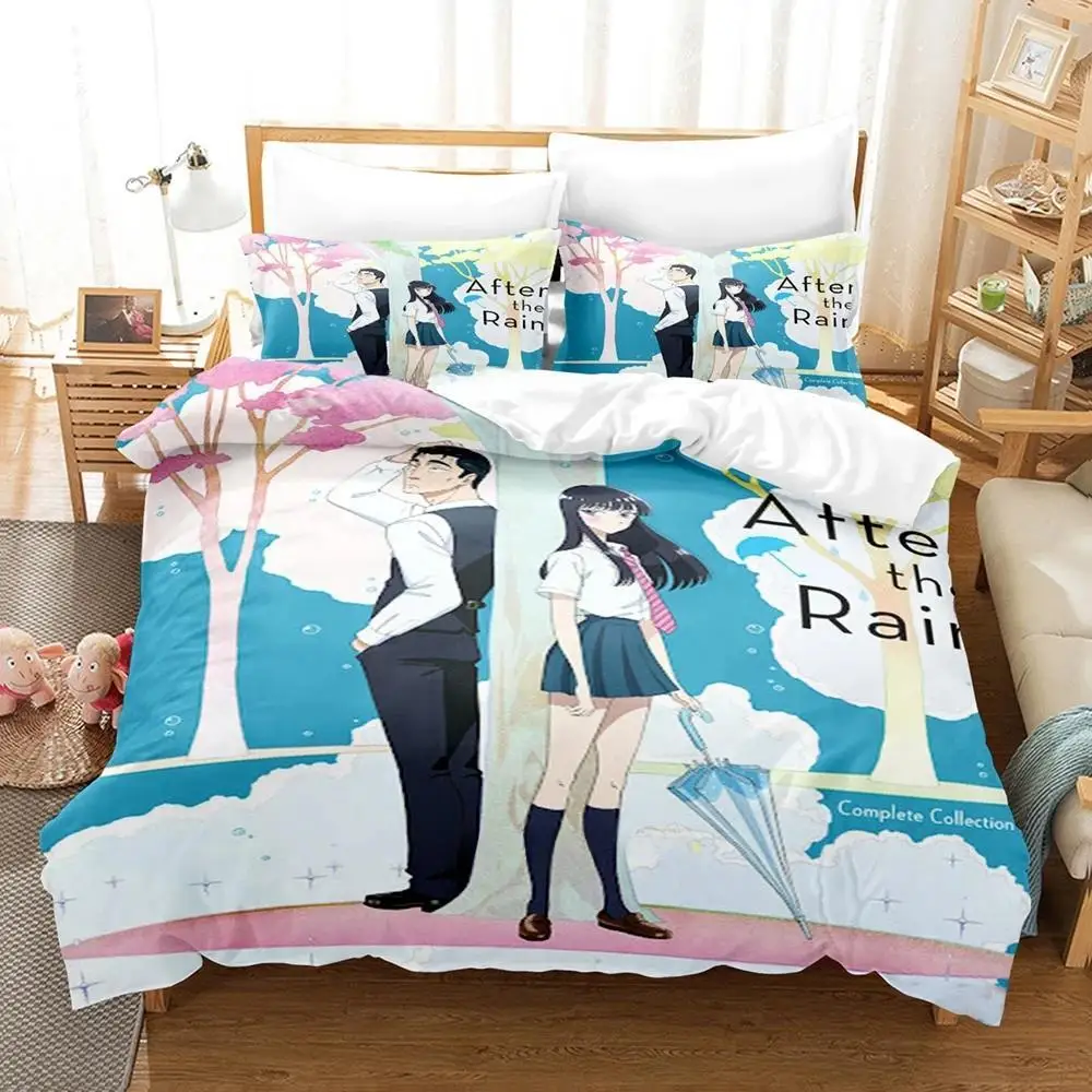 

After the Rain Bedding Set Single Twin Full Queen King Size Bed Set Adult Kid Bedroom Duvet cover Sets 3D Print Anime Bed Sheet