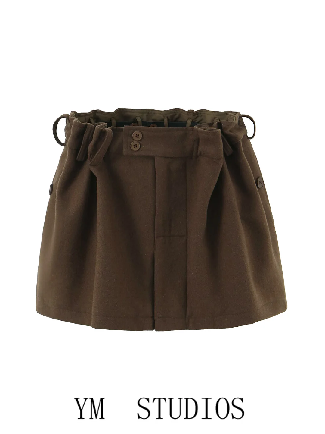 

Юбка женская плиссированная с высокой талией, шерстяная, в американском ретро-стиле, А-силуэт, стройнящая, осенне-зимняя, из полиэфирного волокна