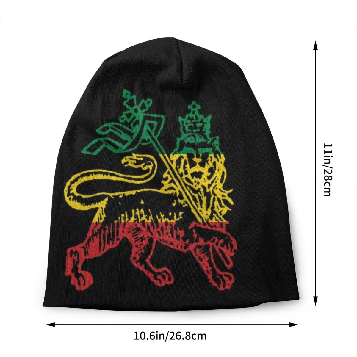 Lion Of Judah Flag Ethiopia King Skullies Beanies Caps Fashion Winter Warm Knitting Hats Adult Unisex Rasta Jamaican Bonnet Hats