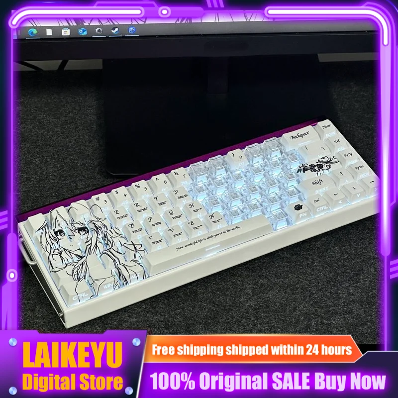 Isabelle Theme Keycaps PBT Thermal Sublimation Mechanical Keyboard PC Esports Gaming Keyboard Collect Gifts Customized Keycaps