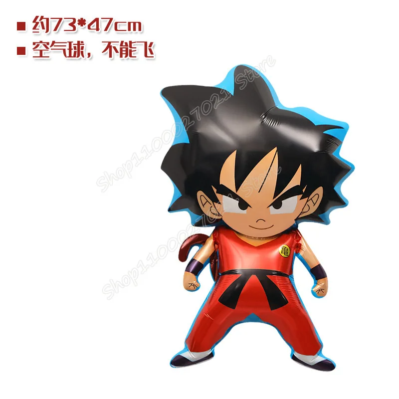 Dragon Ball Goku Birthday Ballons 6pcs Set Hot Anime Aluminum Foil Number Balloons New Children Party Decoration Props Kids Gift