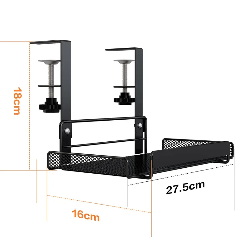 Under Desk Cable Management Rack Metal Storage Organizer Sturdy Durable Office Supplies Holder High Load-Bearing No Drill Setup