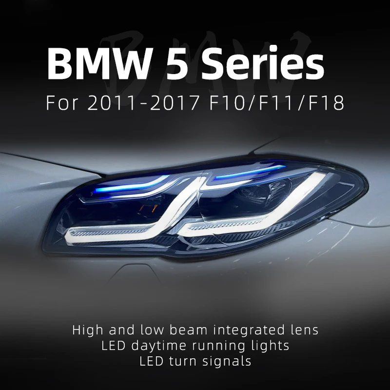 Car LED Headlights For BMW 5 Series 2010-2017 F10 F11 F18 520i 525 530 535 Head Lamp Led DRL Headlight assembly Car Accessories