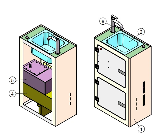 Custom Metal Fabrication Ambulance Camper Van Hand Washing Sink System