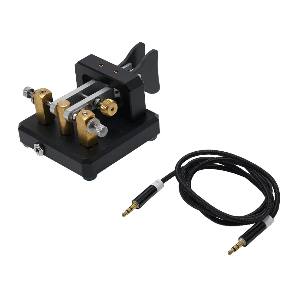 

Practical CW Transmitter With 1m Cable Dual 3.5mm Audio Interface Dual-Paddle Telegraph Key Automatic Morse Code Key