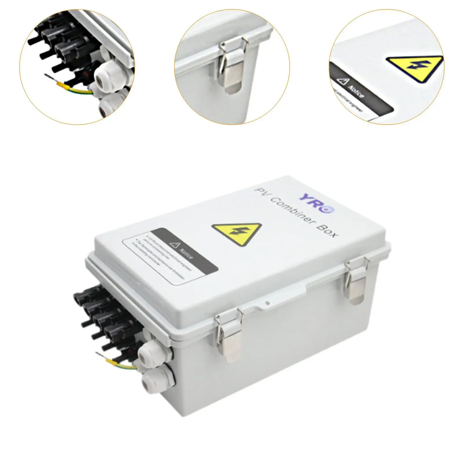 Solar Photovoltaic Combiner Box with Circuit Breaker Stable and Reliable IP65 Surge Protection Easy to Install Distribution Box