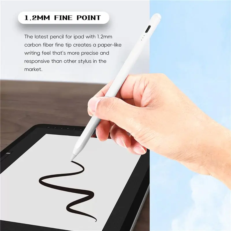 AY14 -For Pencil 2 Contact Pen Stylus For Ipad Pro 11 12.9 9.7 Air 3 Mini 5 Active Pencil No Delay Drawing Pen