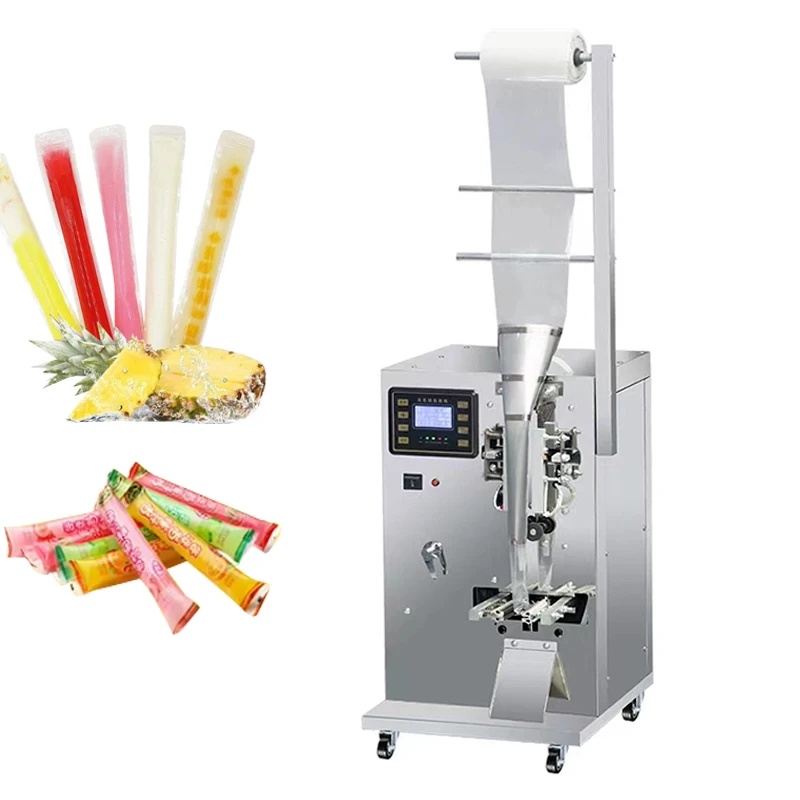 

Hot Sale Ice Lolly Beverage Juice Popsicle Packing Machine Coconut Juice Ice Pop Popsicle Packaging Paper Pouches Film Food