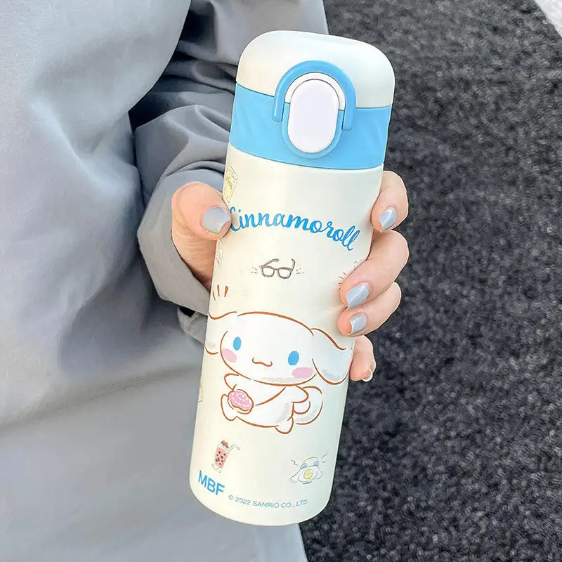 Bonito bonito dos desenhos animados olá kittys kuromi minha melodia manter a temperatura copo portátil criança uma xícara com uma palha moda presente