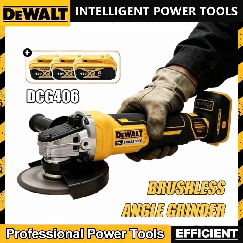 Dewalt DCG405 125mm Flat Head Angle Grinder, Brushless Cutting Power Tool Bare Machine For 18V Lithium Battery