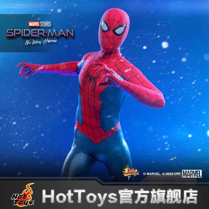 Hot Toys Ht Marvel Spider-man Mms679 Mms680 No Way Home New Red & Blue Suit Anime Figure 1/6th Collection Figure Birthday Gifts