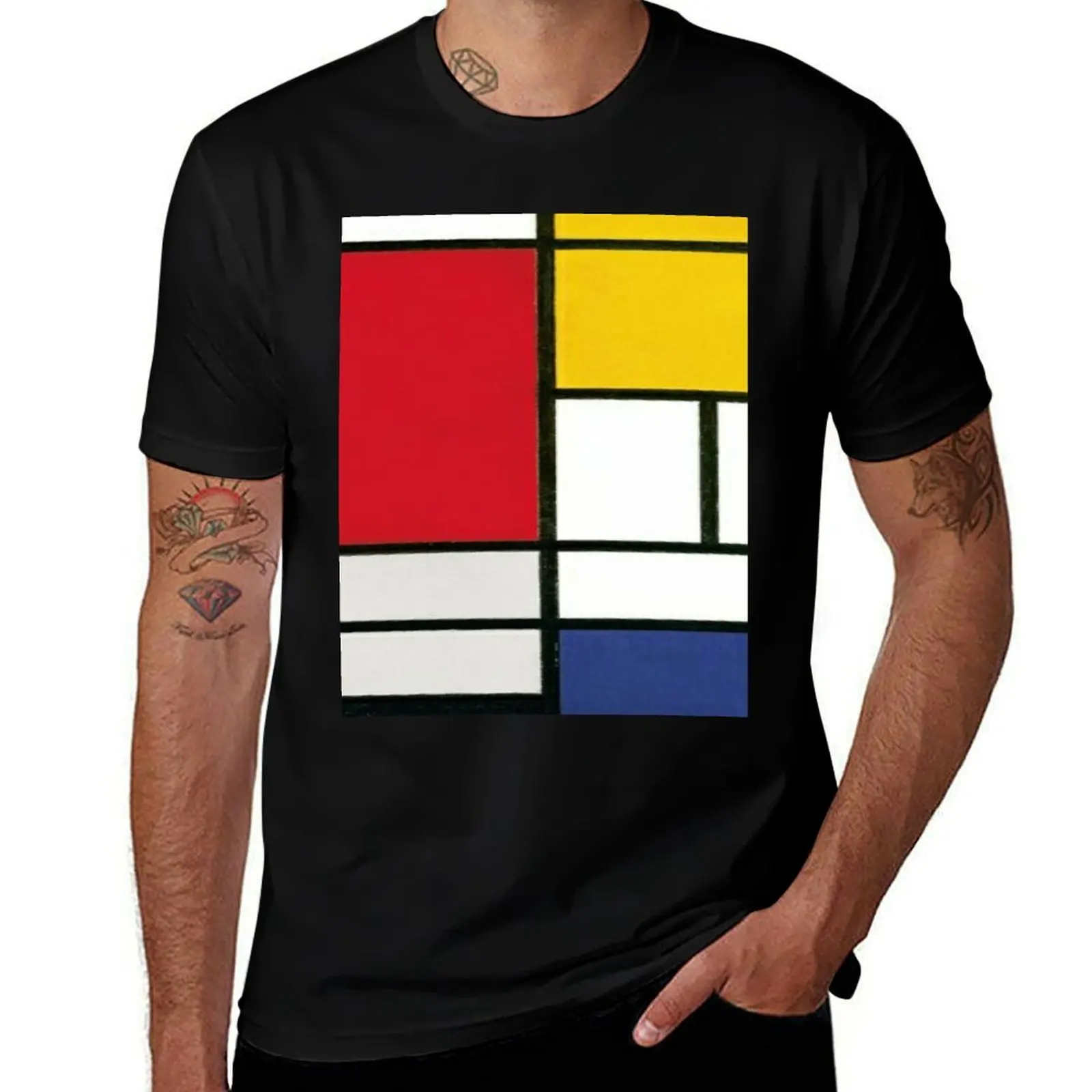 piet mondrian - Composition with Red, Blue, Yellow, and Black T-Shirt rapper graphic tees fruit of the loom mens t shirts