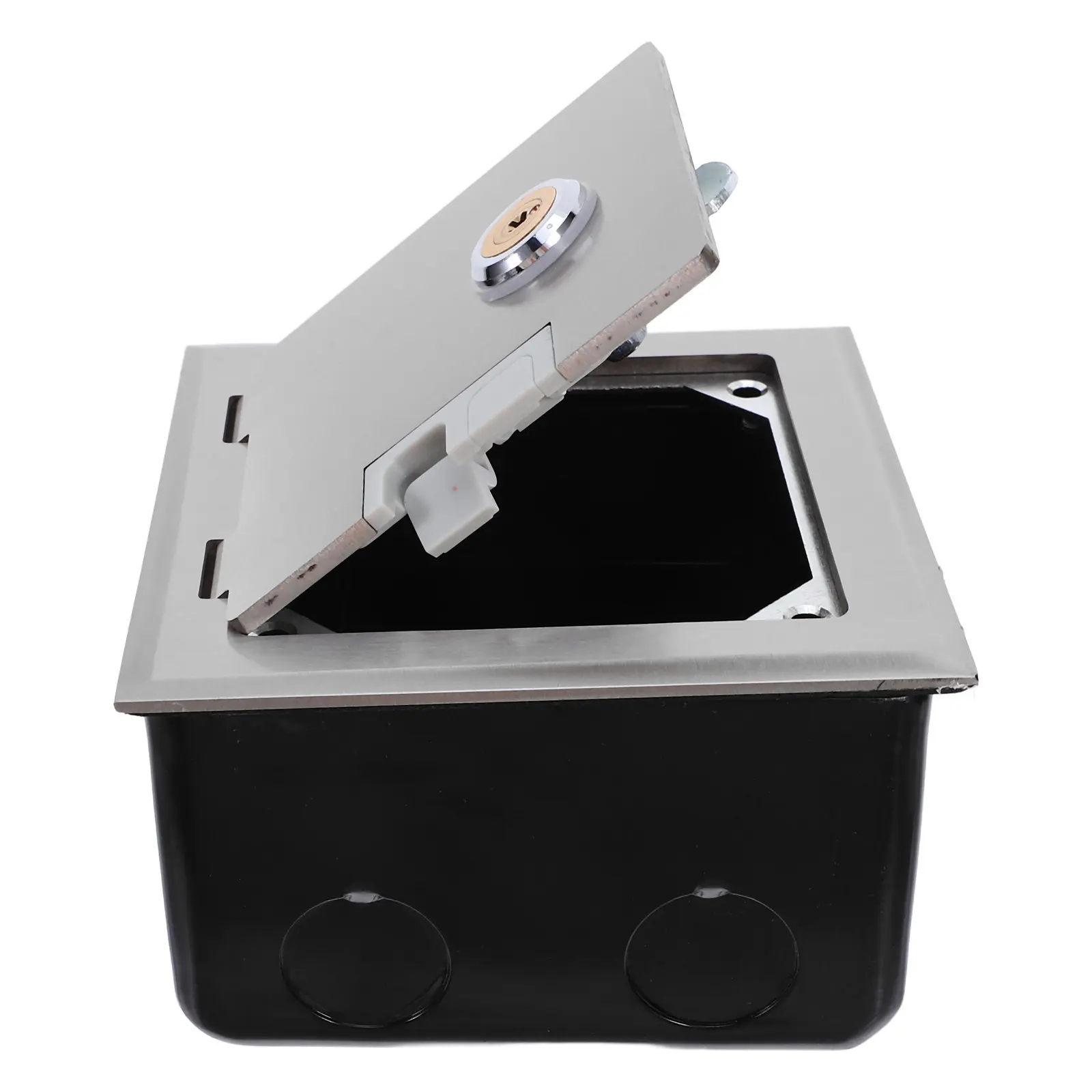 Socket Box Keys Stainless Steel Lockable Anti-Theft Outdoor Weatherproof Power Outlet Protector Cover Wall Mounted Waterproof